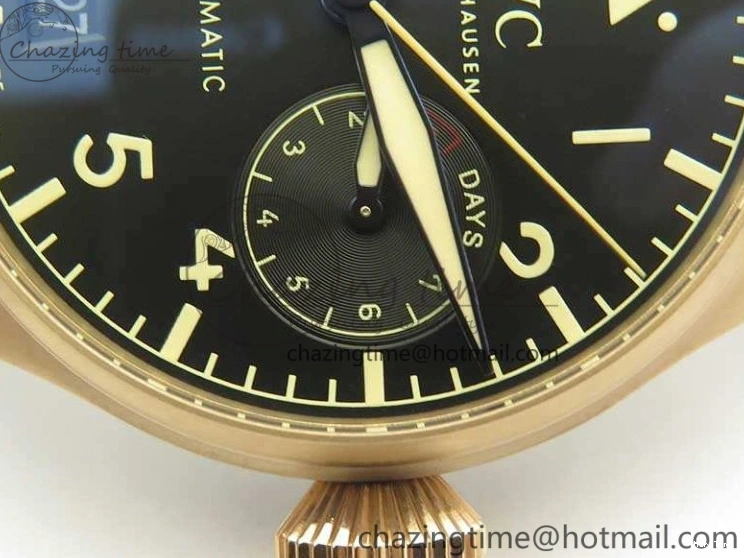 MIROTIME 0331 Big Pilot IW510301 Satin-Polished RG YLF Best Edition Black Dial On Leather Strap A Flexible 7222